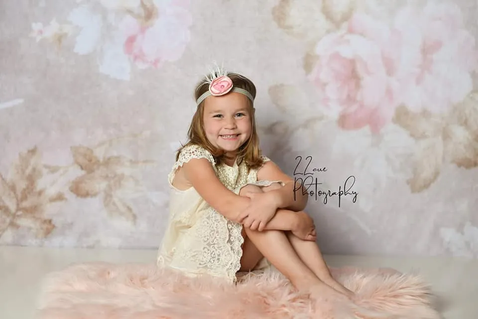 Kate Wedding Retro Old Blurring Flowers Backdrop for Photography Designed by JFCC