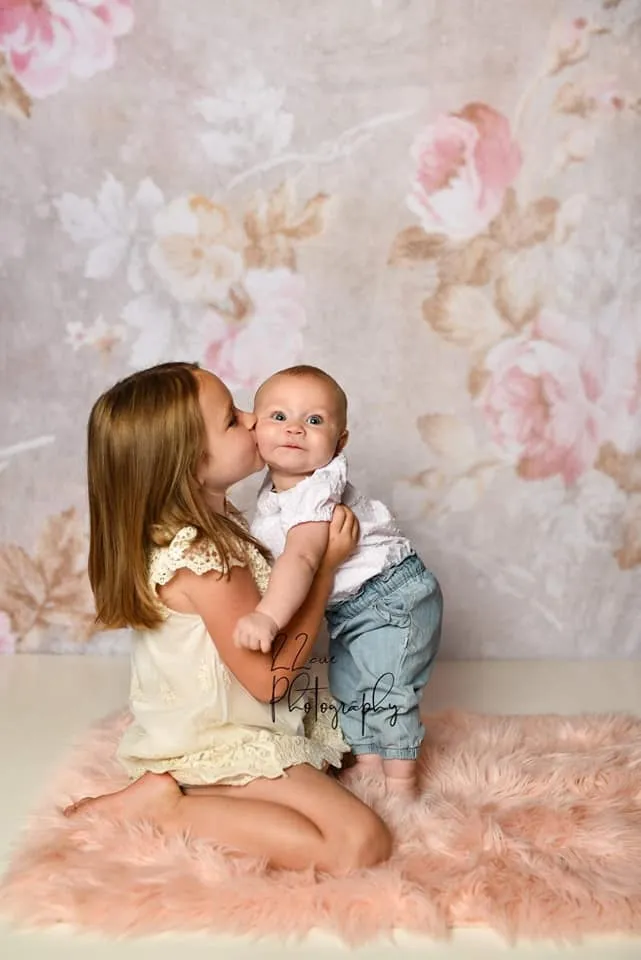 Kate Wedding Retro Old Blurring Flowers Backdrop for Photography Designed by JFCC
