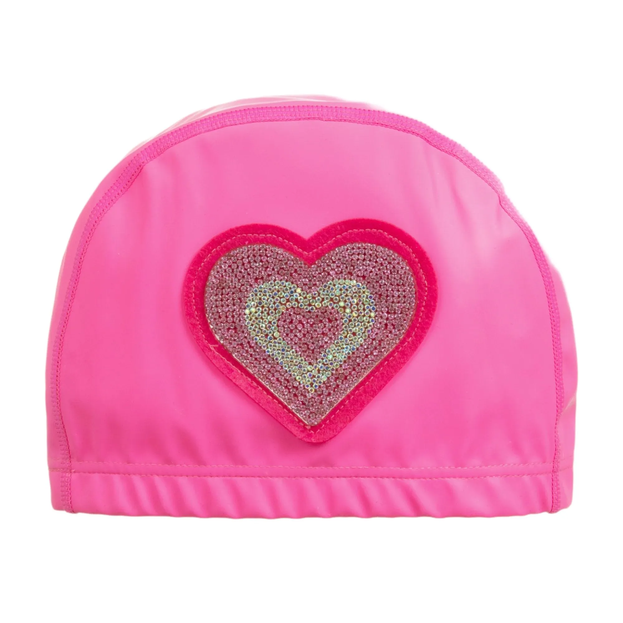 Kids Swim Caps - Neon Pink & Lagoon Blue - 3 