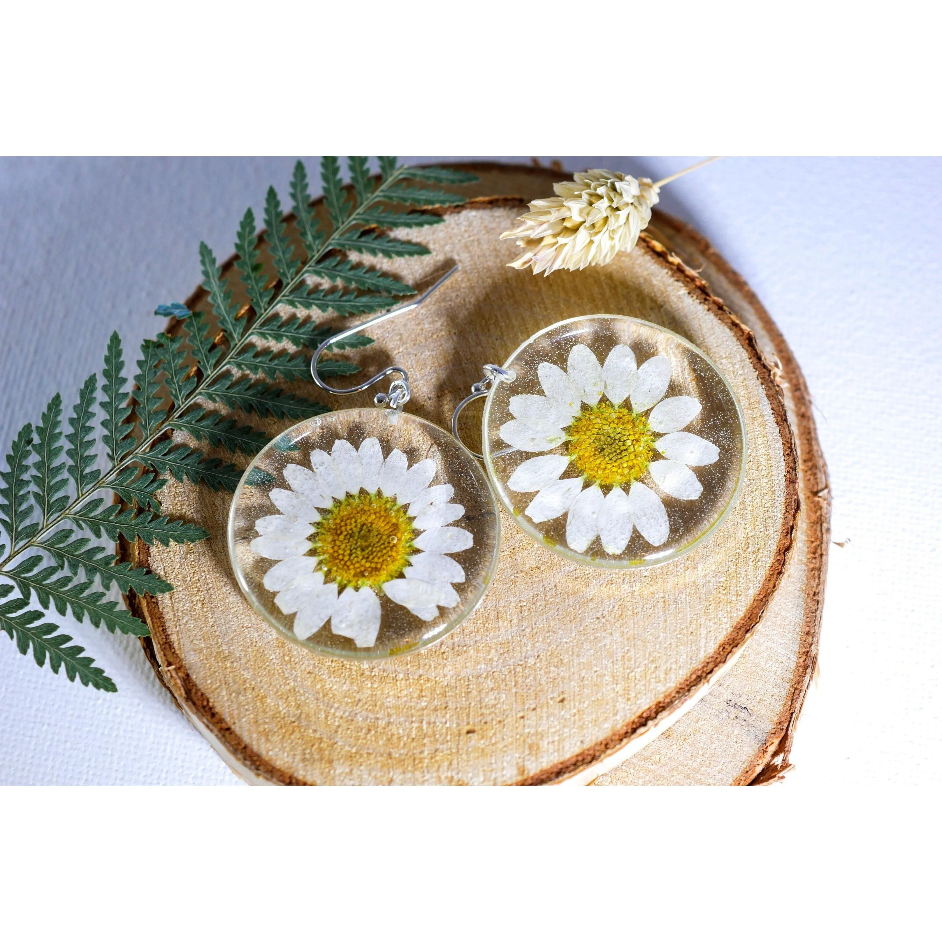 Large Daisy Disc Earrings