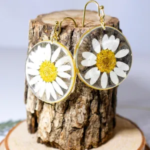 Large Daisy Disc Earrings