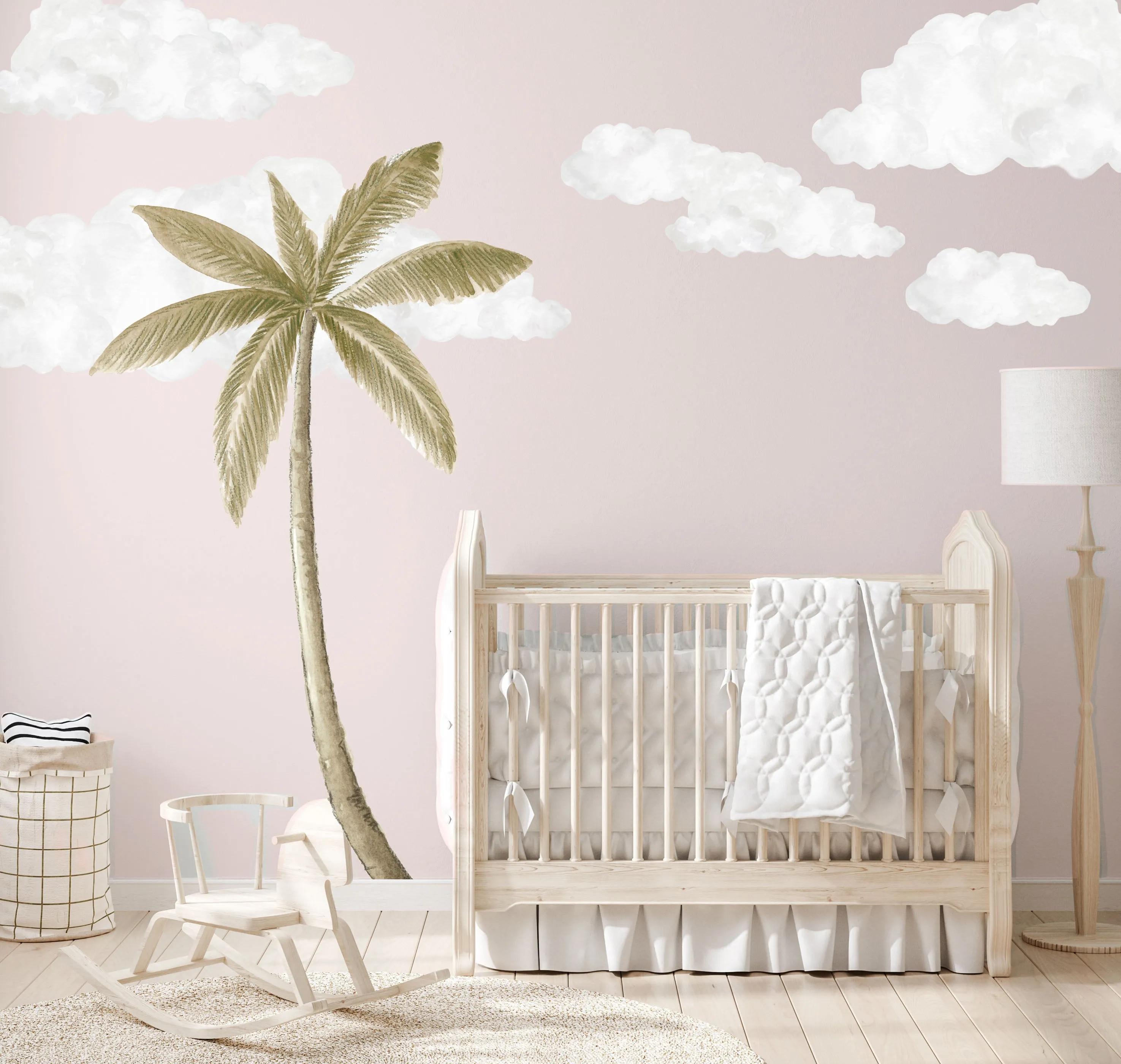 Large Palm Tree Wall Decals Australian Design Hand Painted Peel & Stick, Removable Wall Decal. Nursery, Kids Playroom, Kids Teens Bedroom