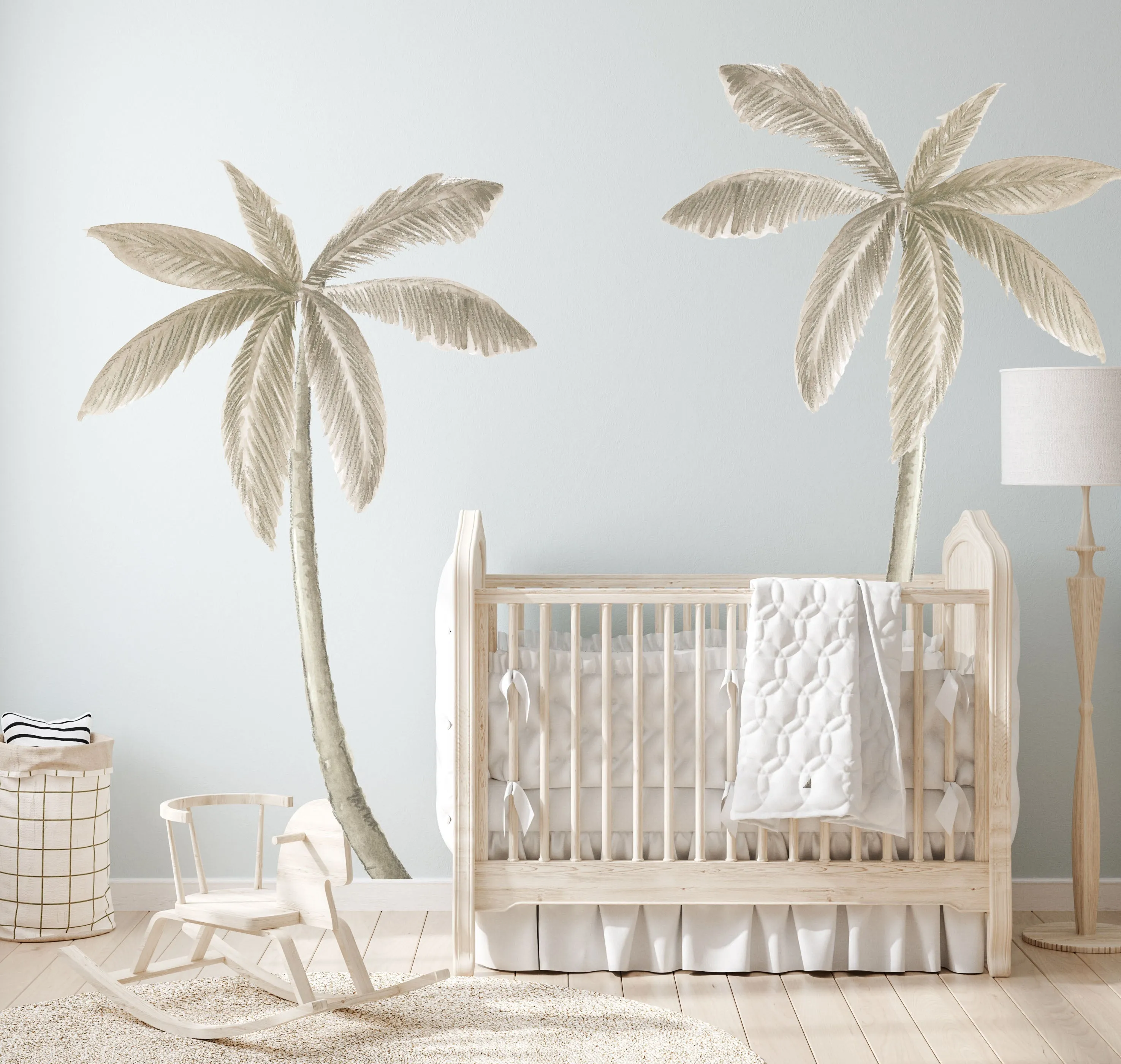 Large Palm Tree Wall Decals Australian Design Hand Painted Peel & Stick, Removable Wall Decal. Nursery, Kids Playroom, Kids Teens Bedroom