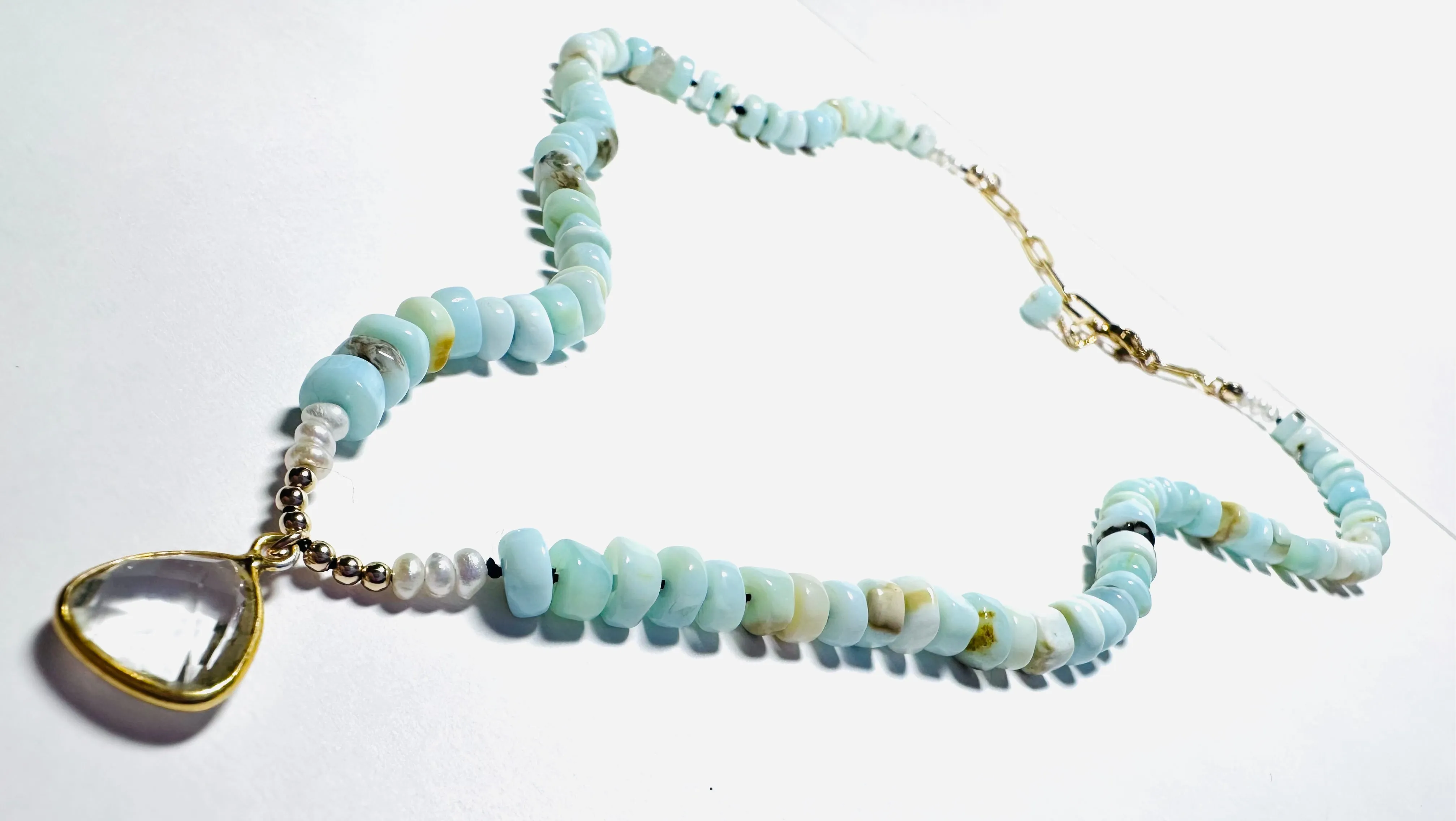 Larimar Knotted Necklace
