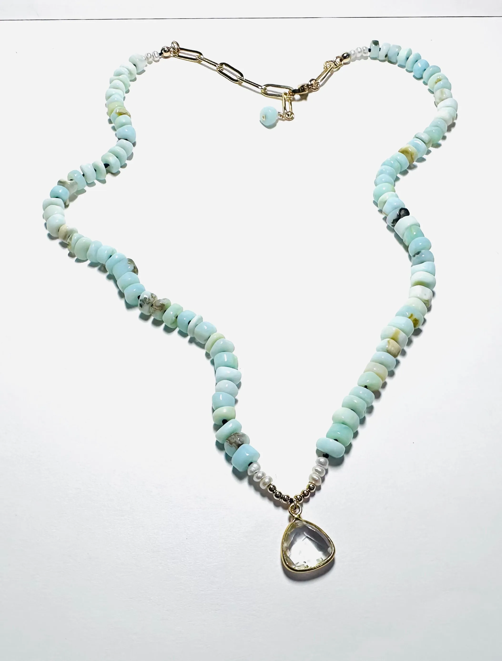 Larimar Knotted Necklace