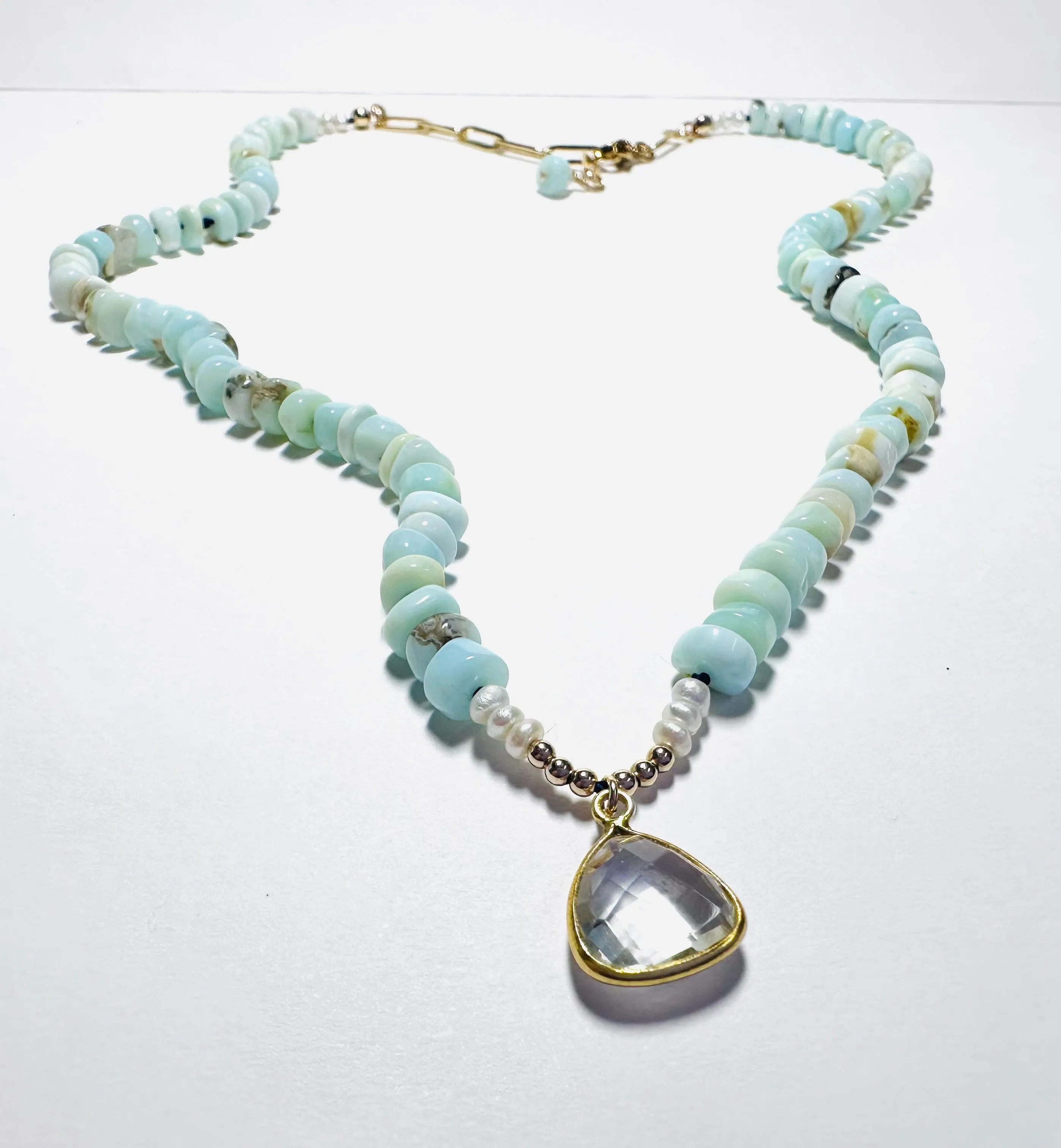 Larimar Knotted Necklace