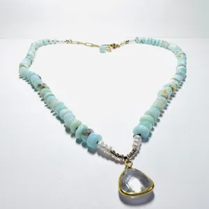 Larimar Knotted Necklace