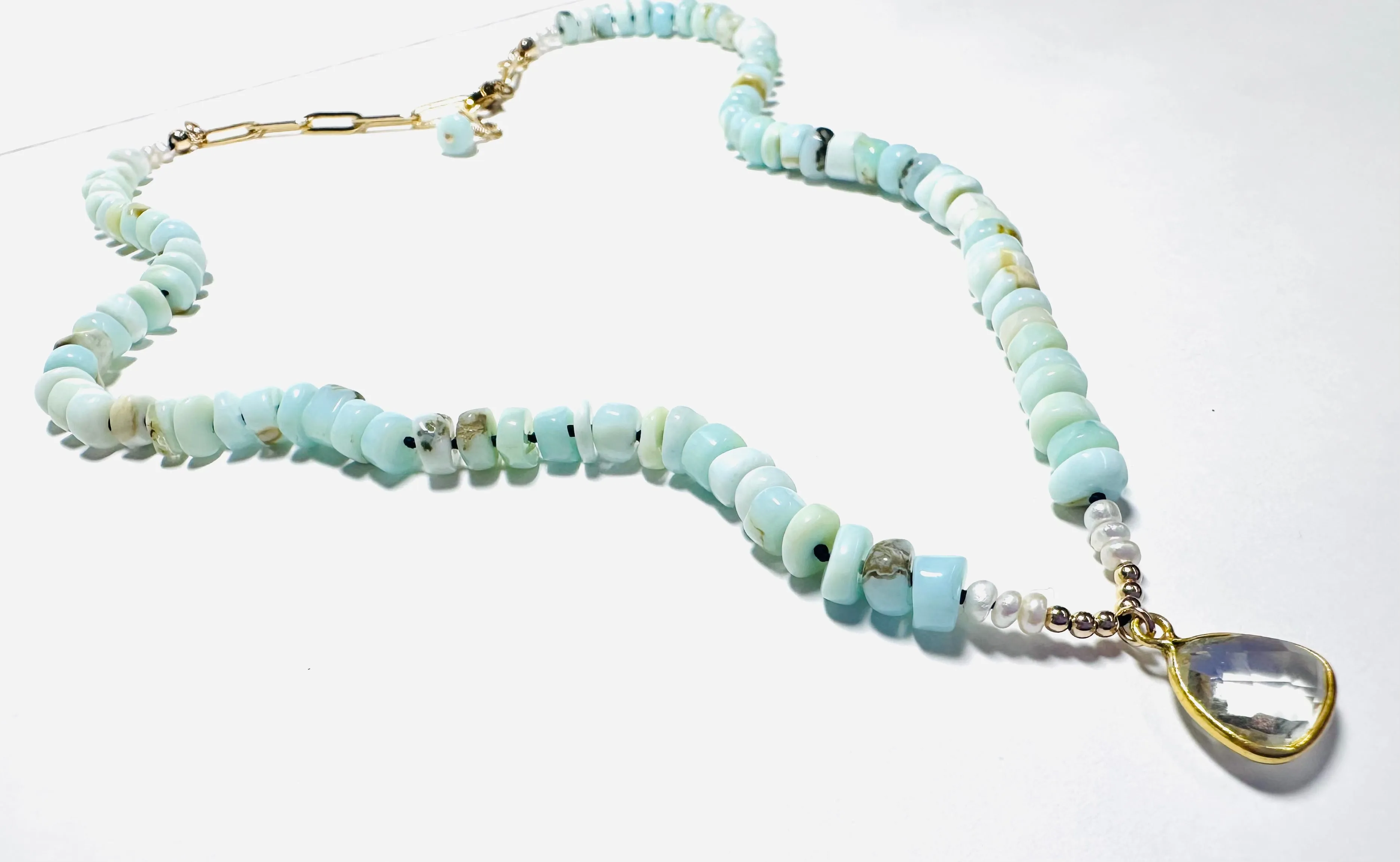 Larimar Knotted Necklace