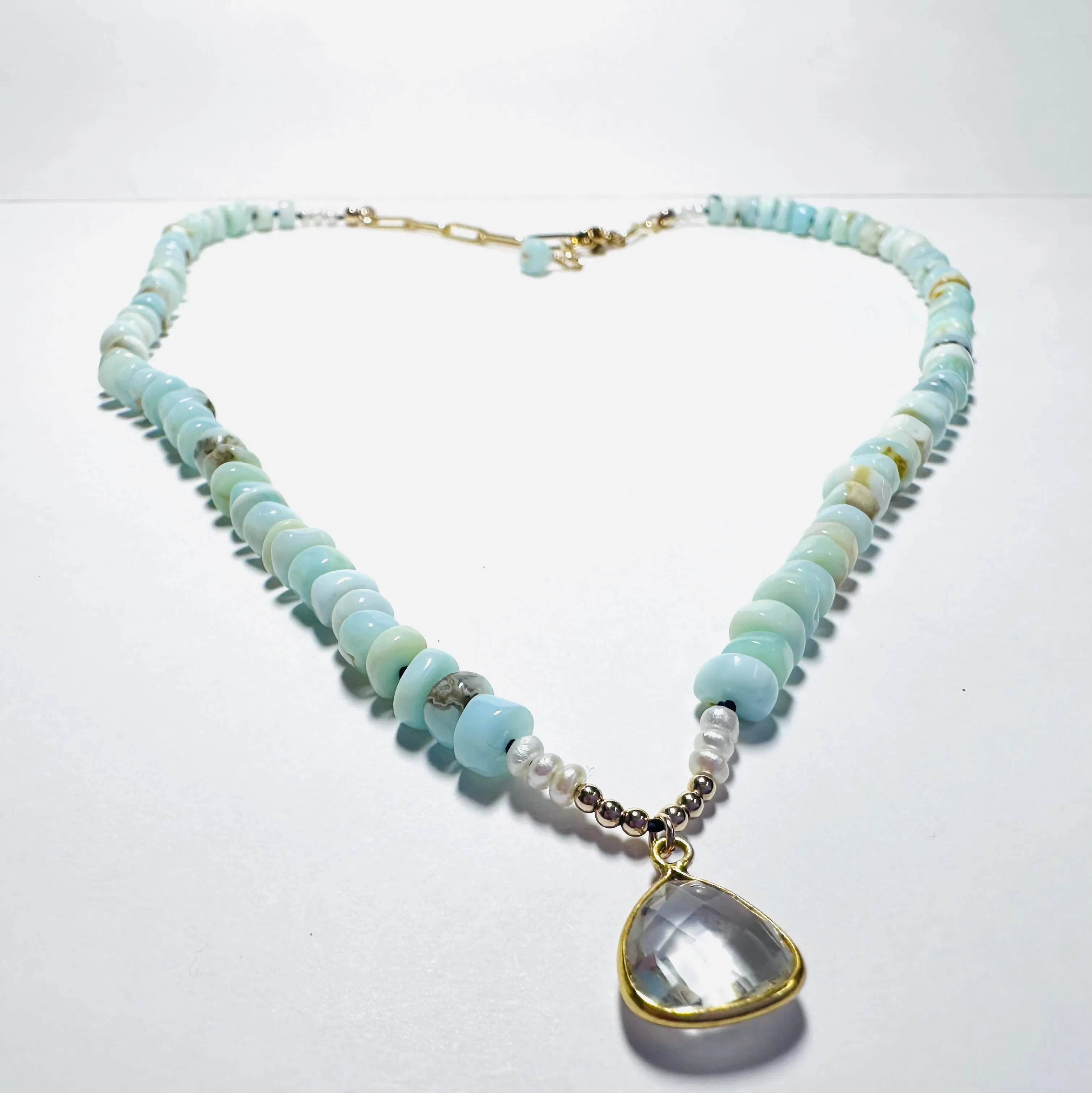 Larimar Knotted Necklace