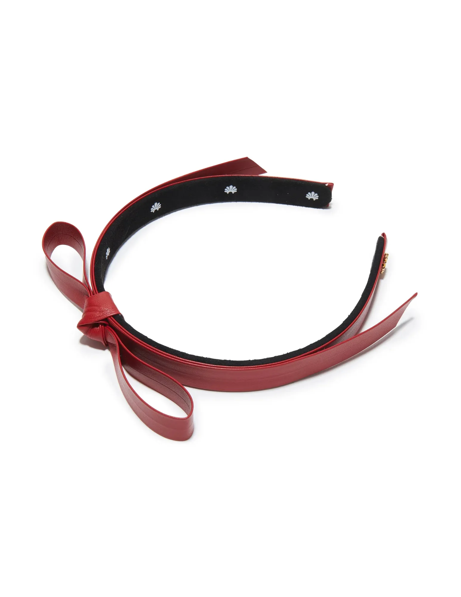 Lele Sadoughi Lipstick Red Bardot Faux Leather Headband