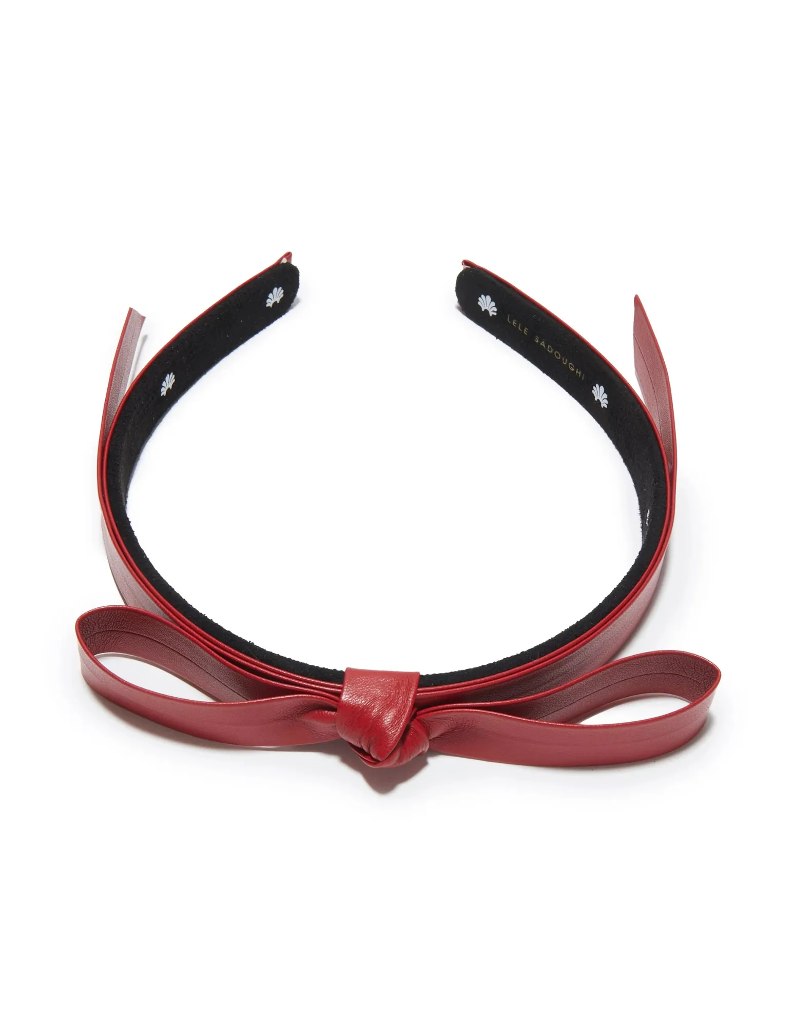 Lele Sadoughi Lipstick Red Bardot Faux Leather Headband