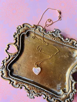 Little Mother of Pearl Heart Necklace