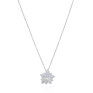LOTUS PEARL SILVER PENDANT NECKLACE FILIGREE