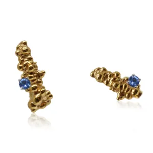 Mammatus Earrings Gold with Sapphire