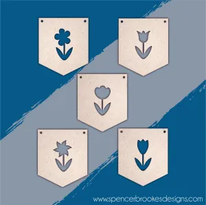 MDF Basic Flowers Flag Bunting
