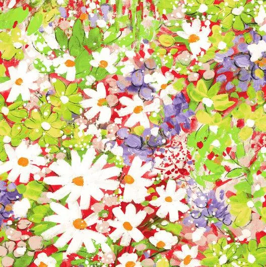 Men's Retro Shirt - Daisy Patch Red