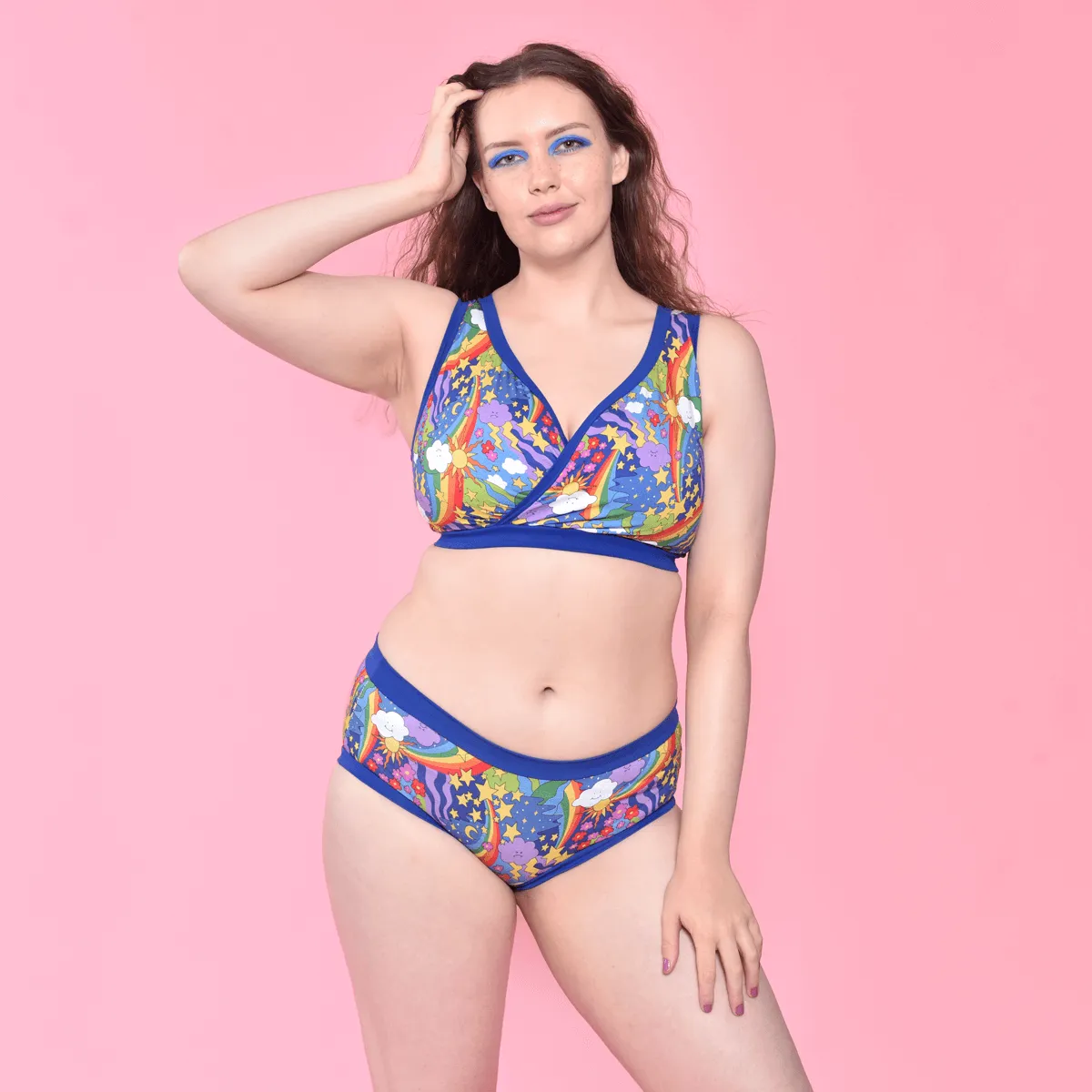 Mid Rise Briefs - Retro Rainbows