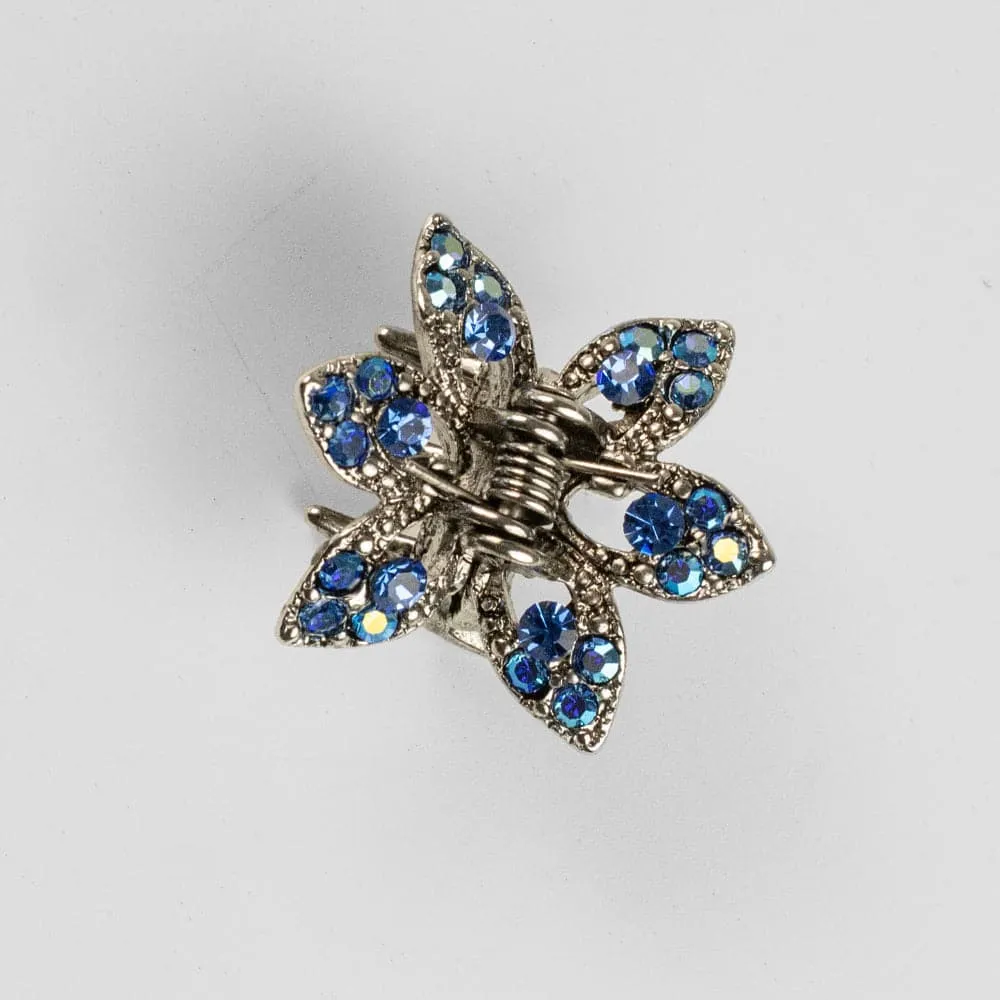 Mini Crystal Maple Leaf Hair Claw Clip