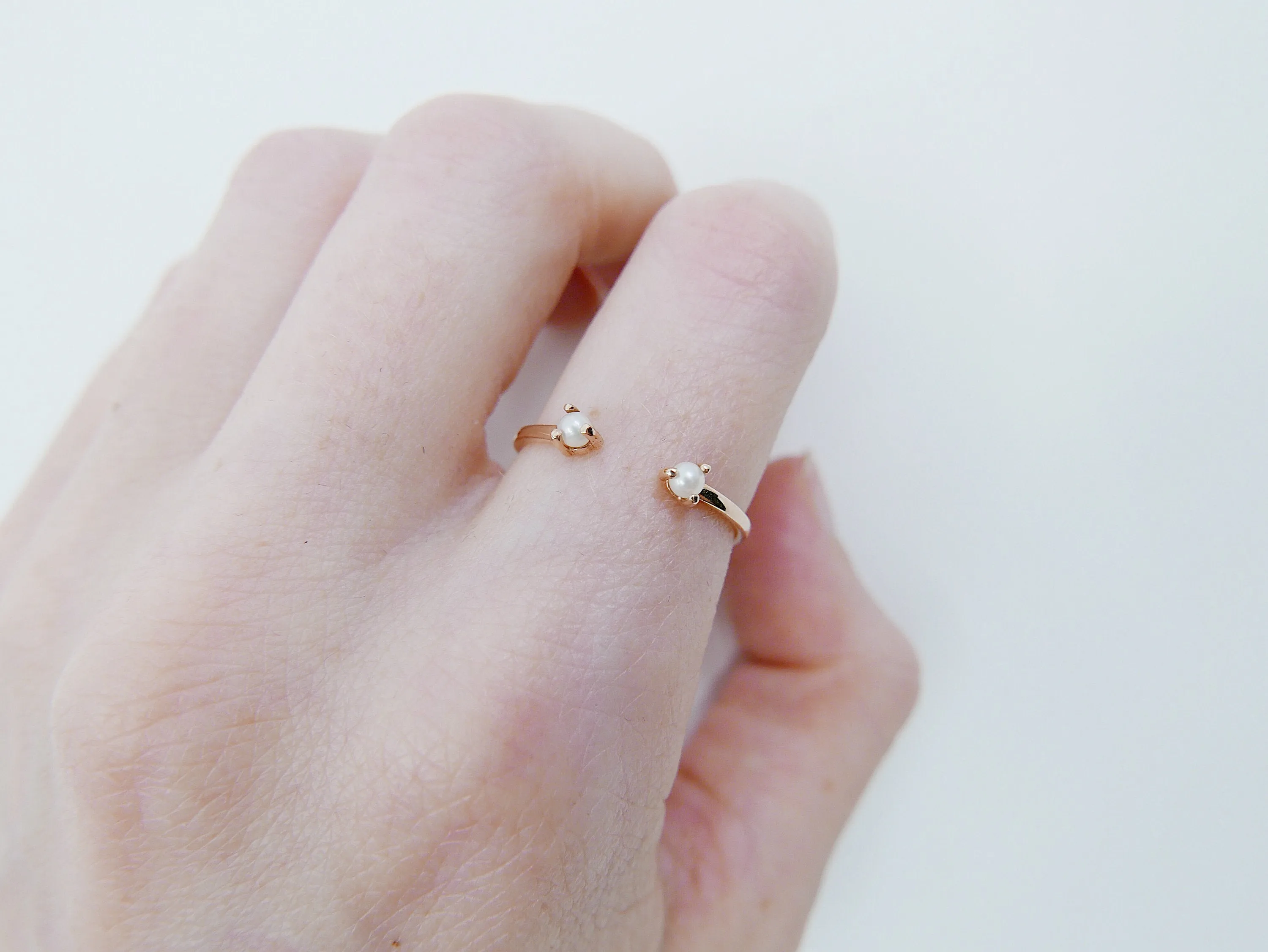 Mini Pearl Cuff Ring