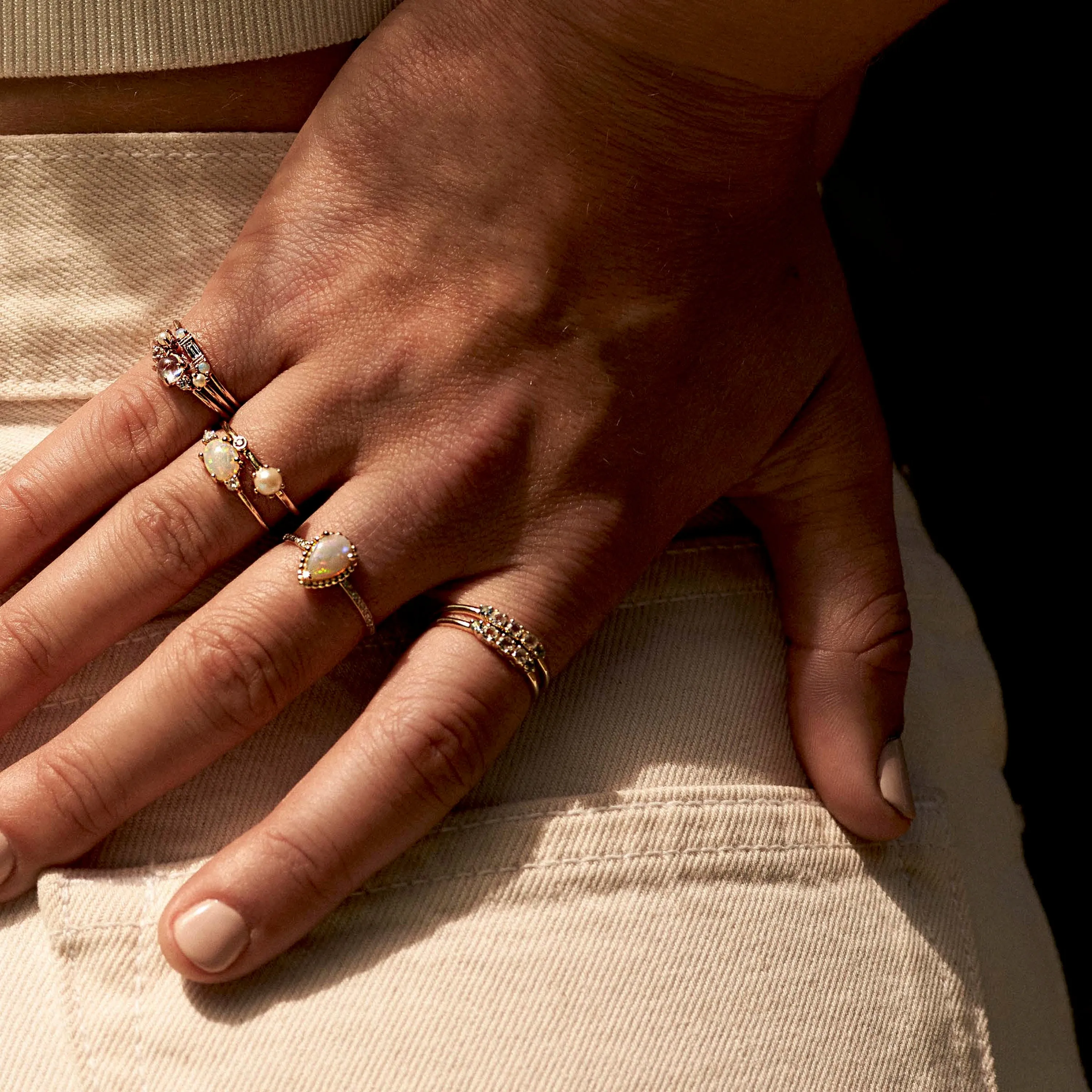 Mini Pearl Cuff Ring