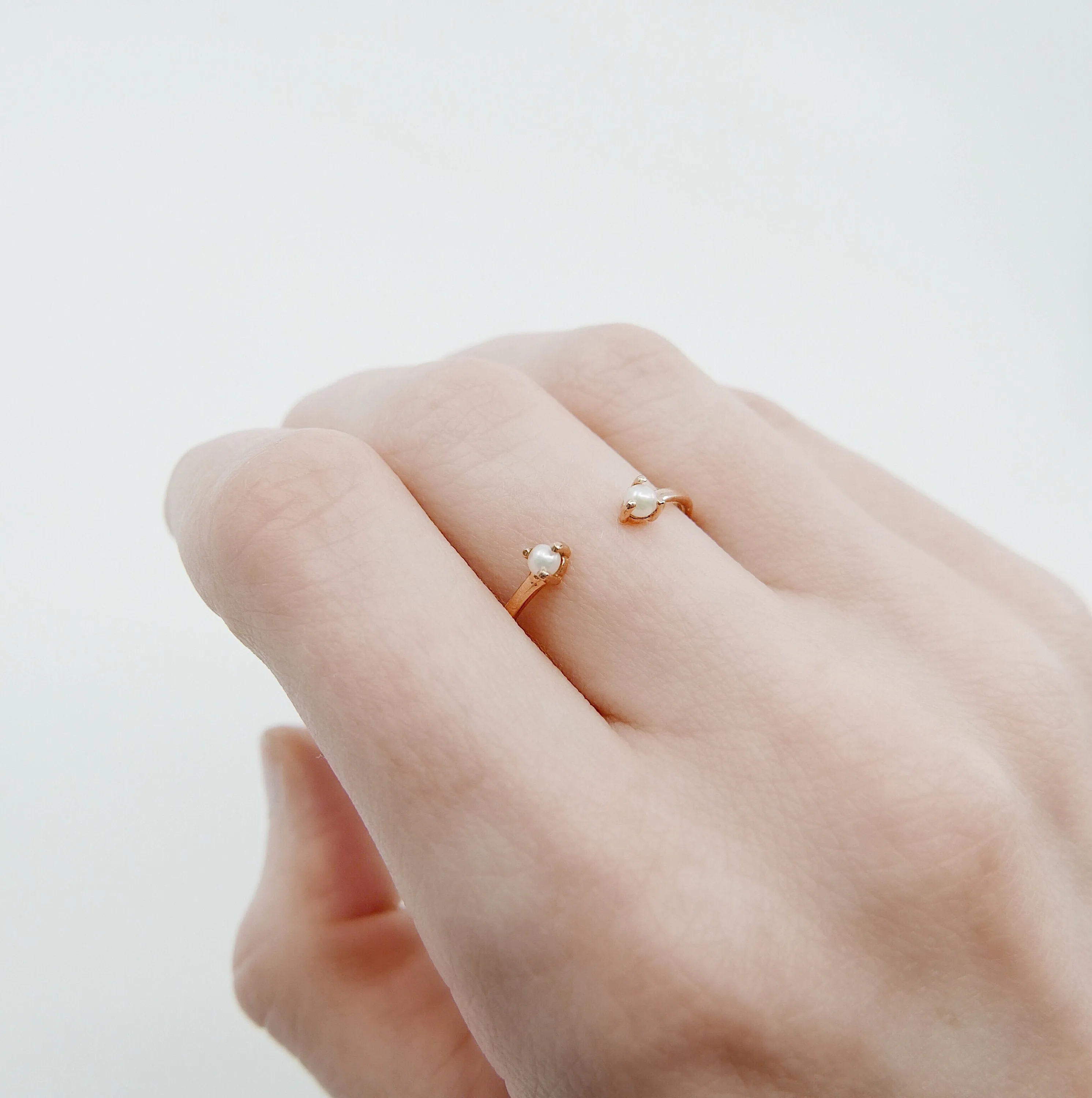 Mini Pearl Cuff Ring