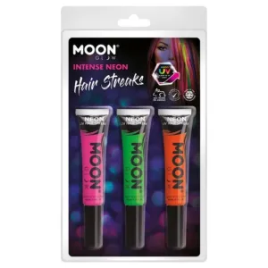 Moon Glow Intense Neon Uv Hair Streaks, Pink, Green, Orange