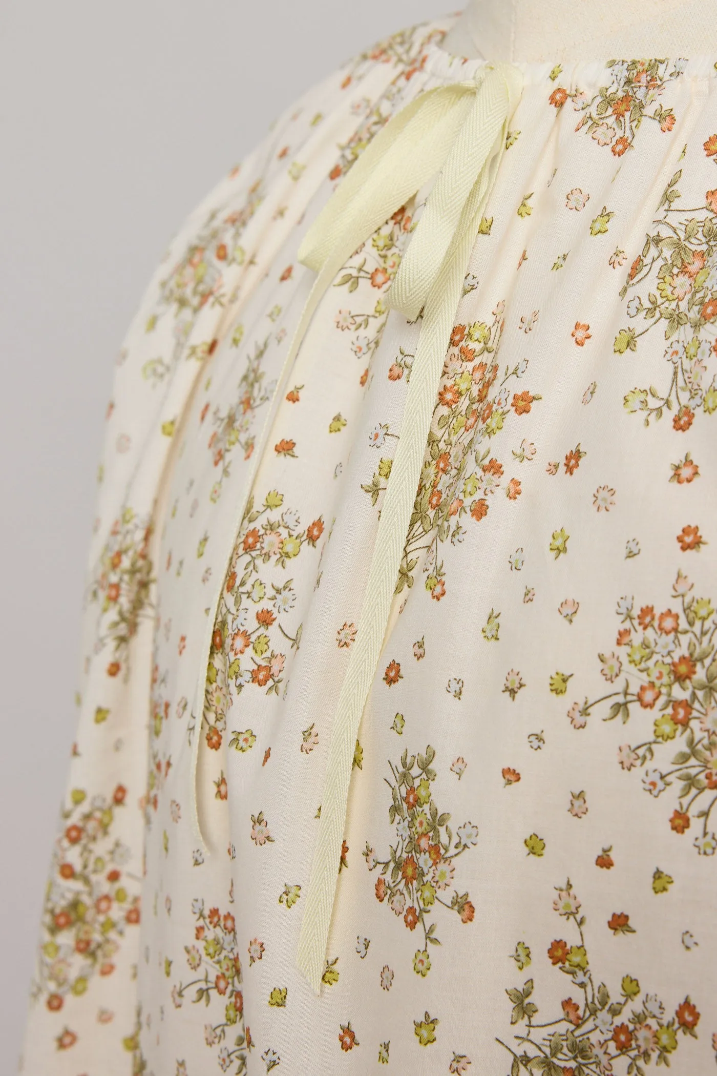 Moon Night Dress In Cream Wild Flowers