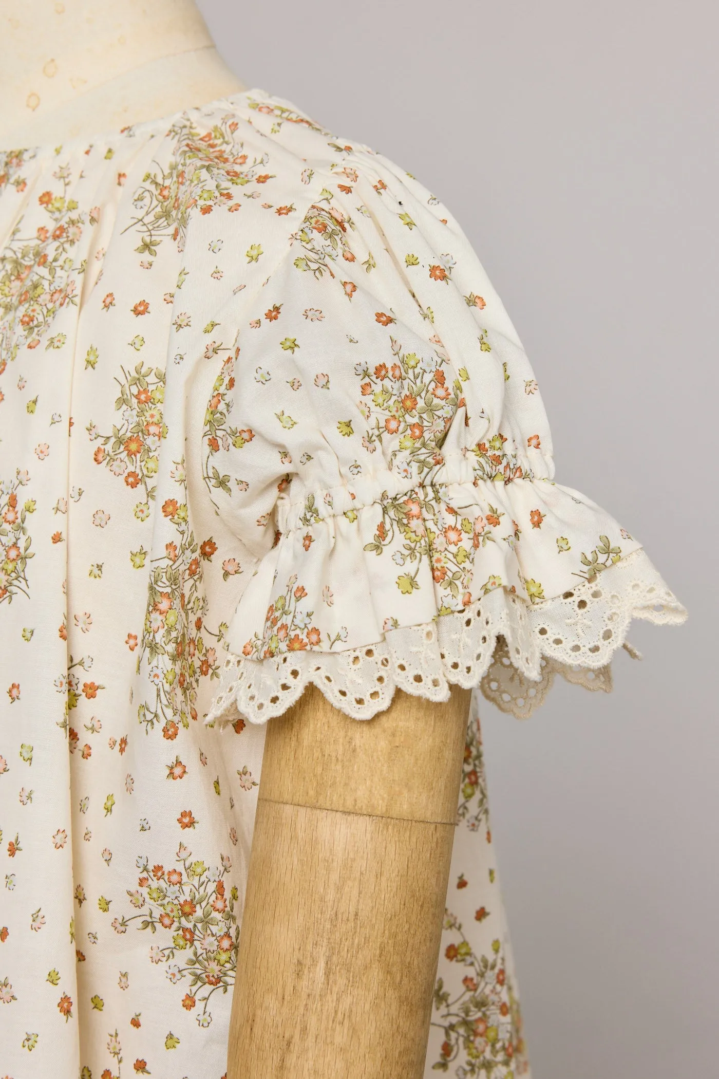Moon Night Dress In Cream Wild Flowers