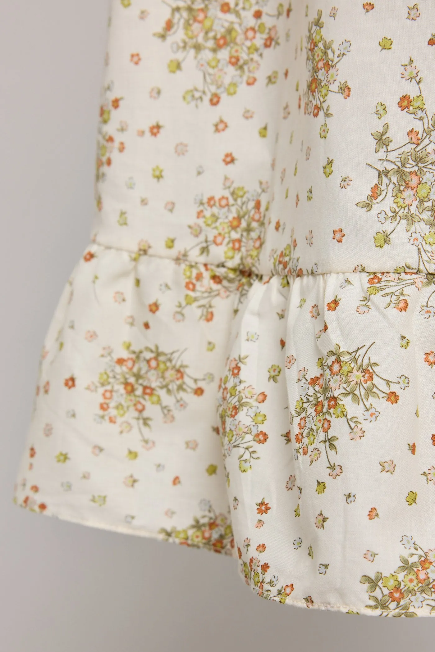 Moon Night Dress In Cream Wild Flowers
