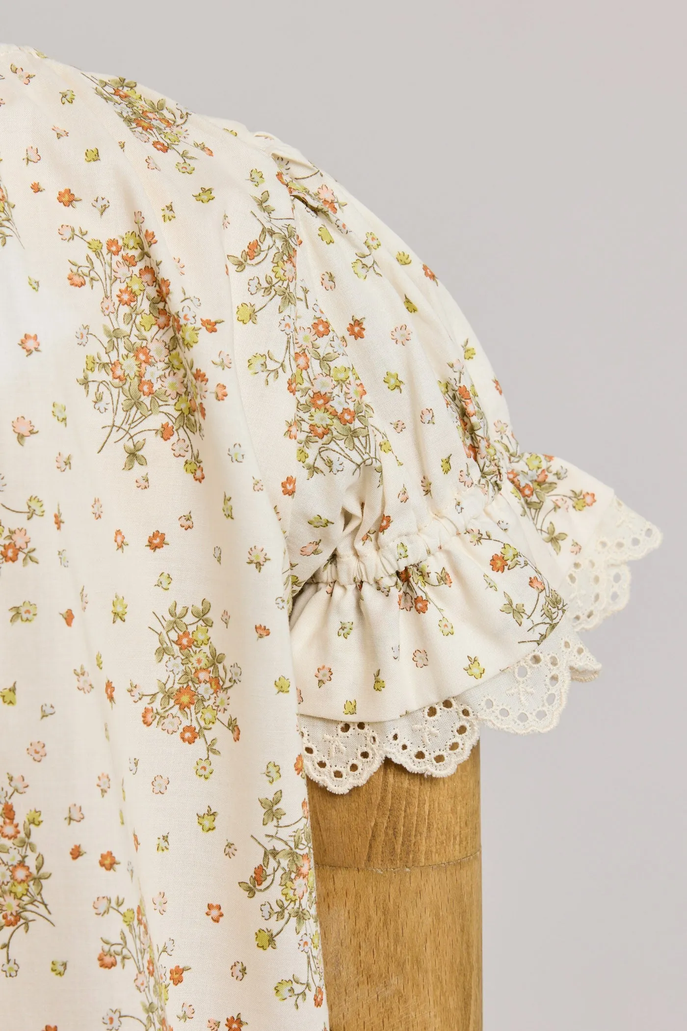 Moon Night Dress In Cream Wild Flowers