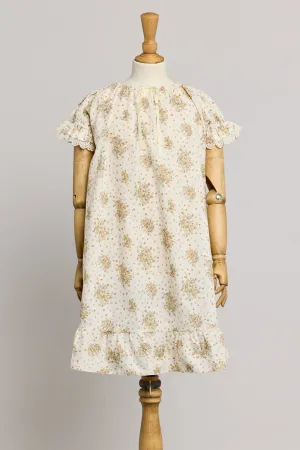 Moon Night Dress In Cream Wild Flowers