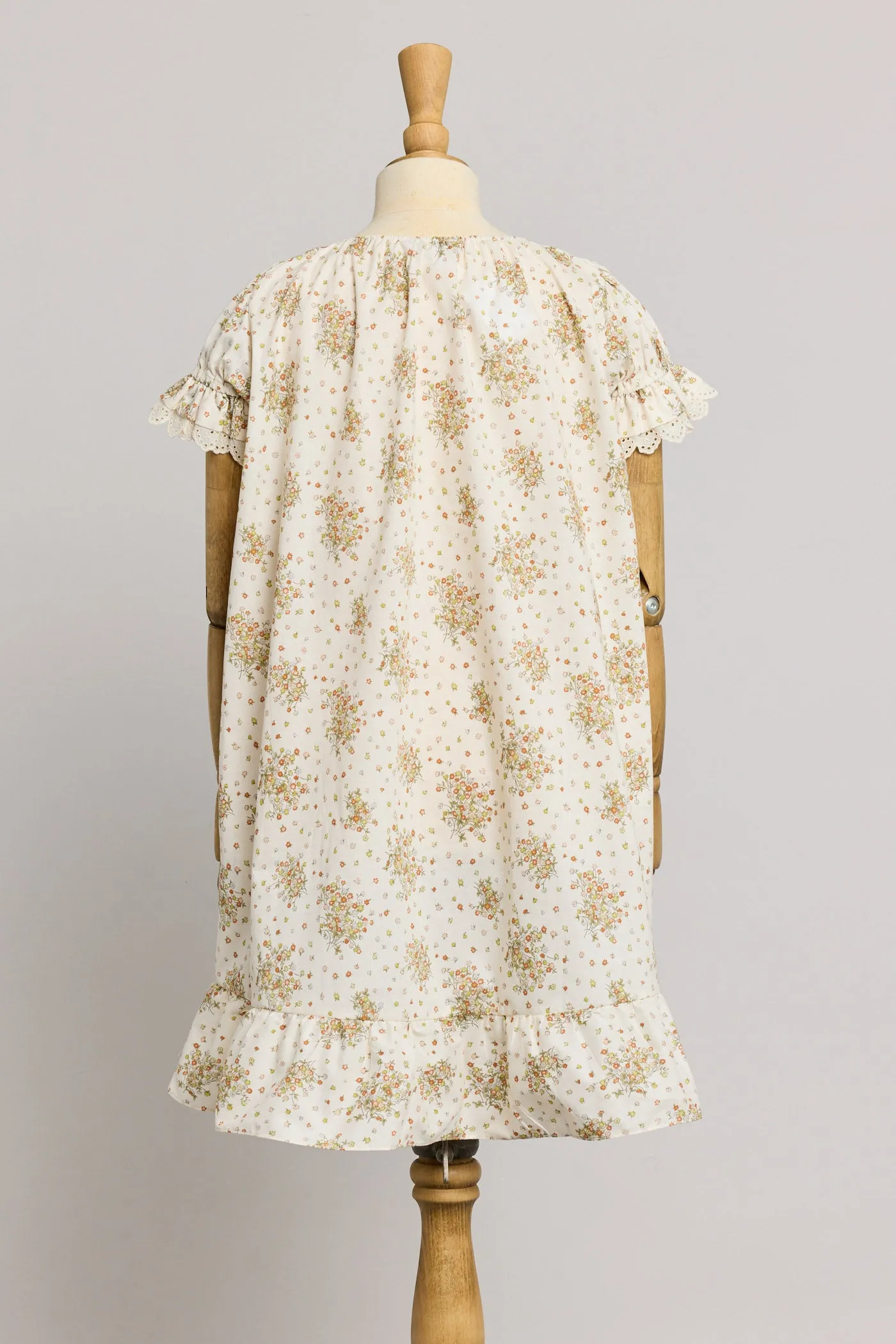Moon Night Dress In Cream Wild Flowers