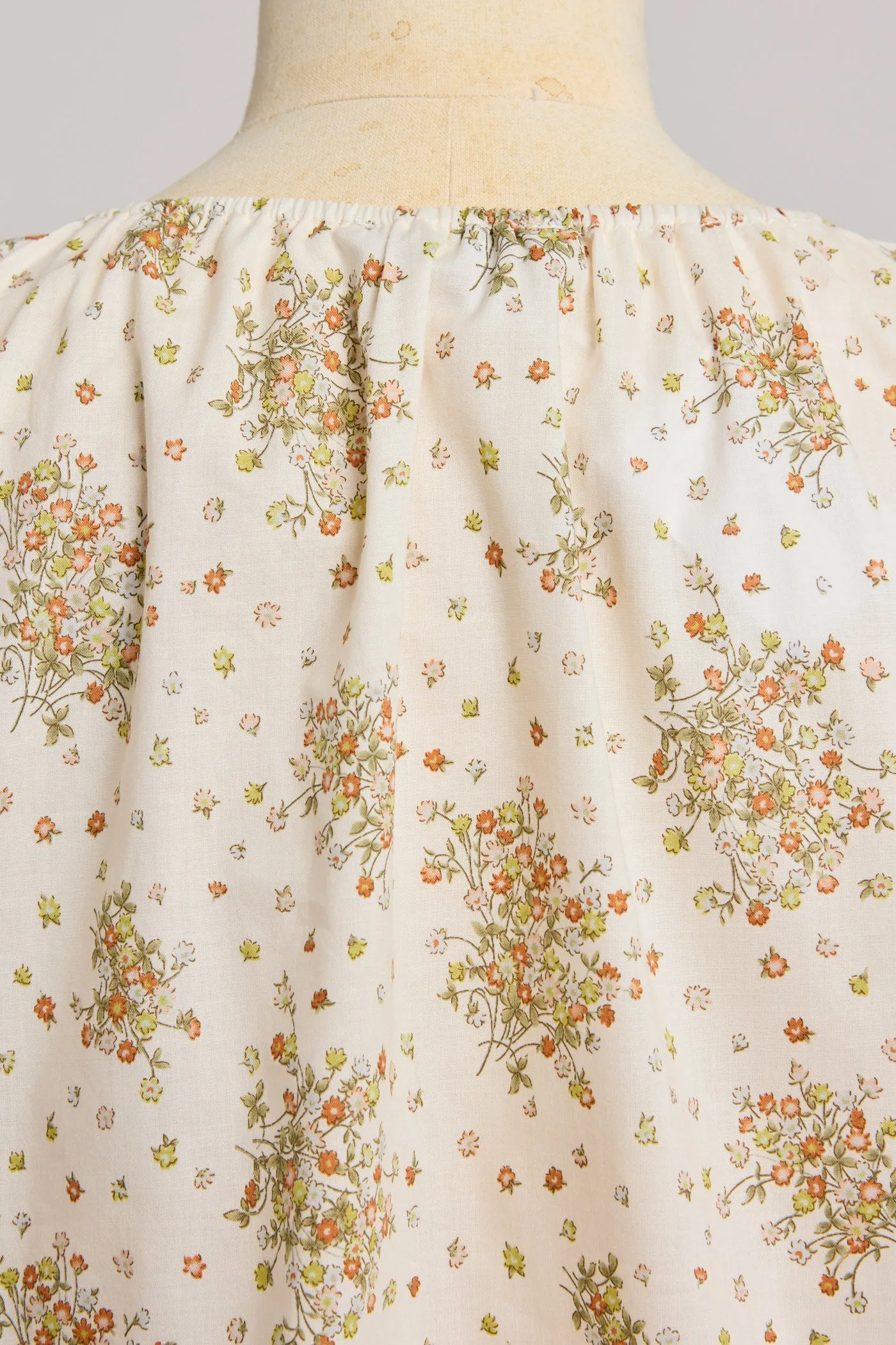 Moon Night Dress In Cream Wild Flowers