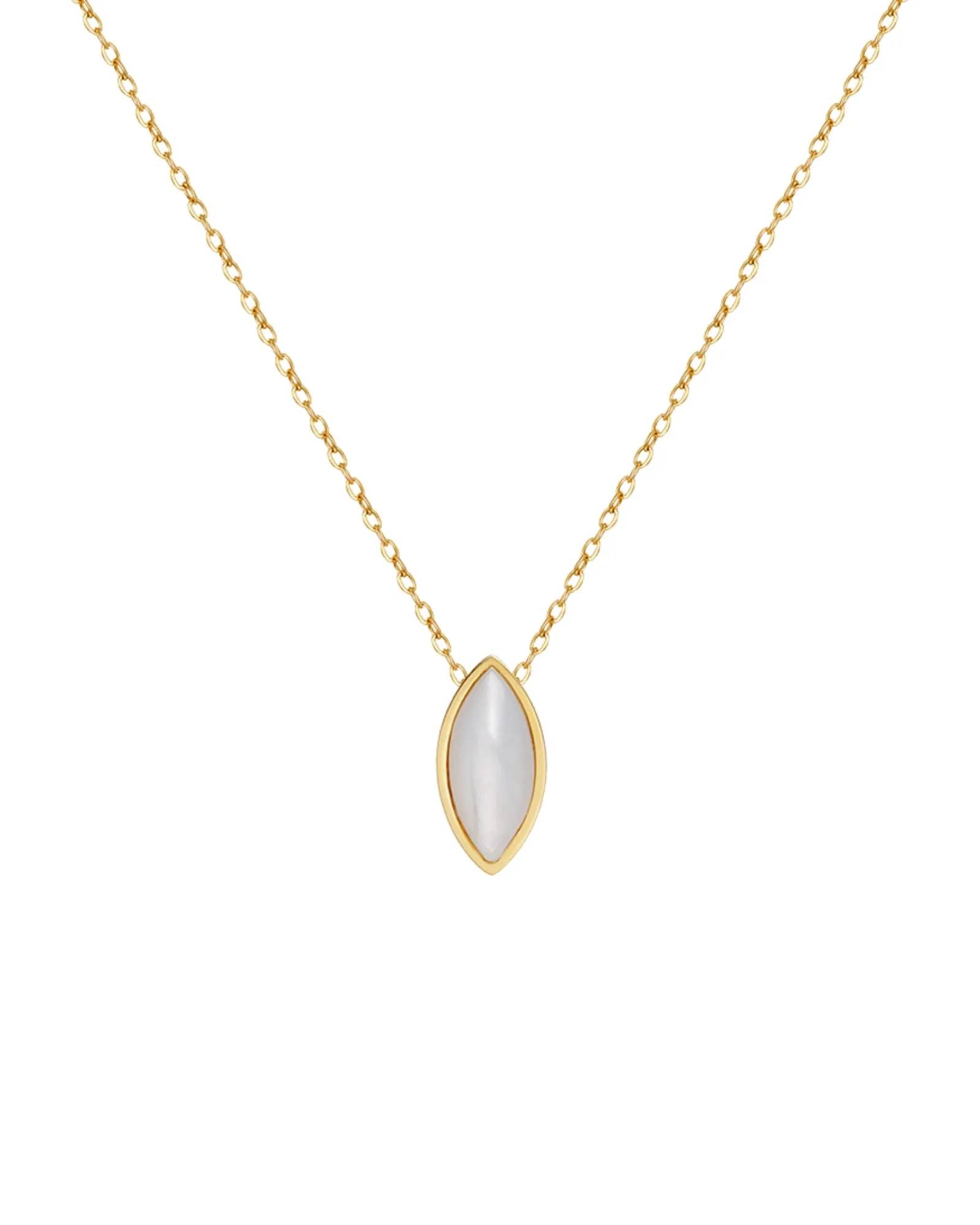 Mother of Pearl  Marquise Necklace
