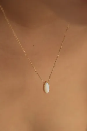 Mother of Pearl  Marquise Necklace