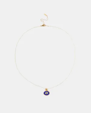 MYA EVIL EYE NECKLACE IN BLUE MIX
