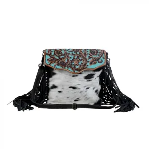 Myra Bag Aqua Hand-Tooled Bag