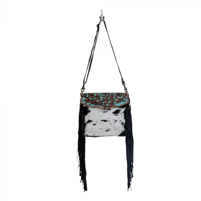 Myra Bag Aqua Hand-Tooled Bag
