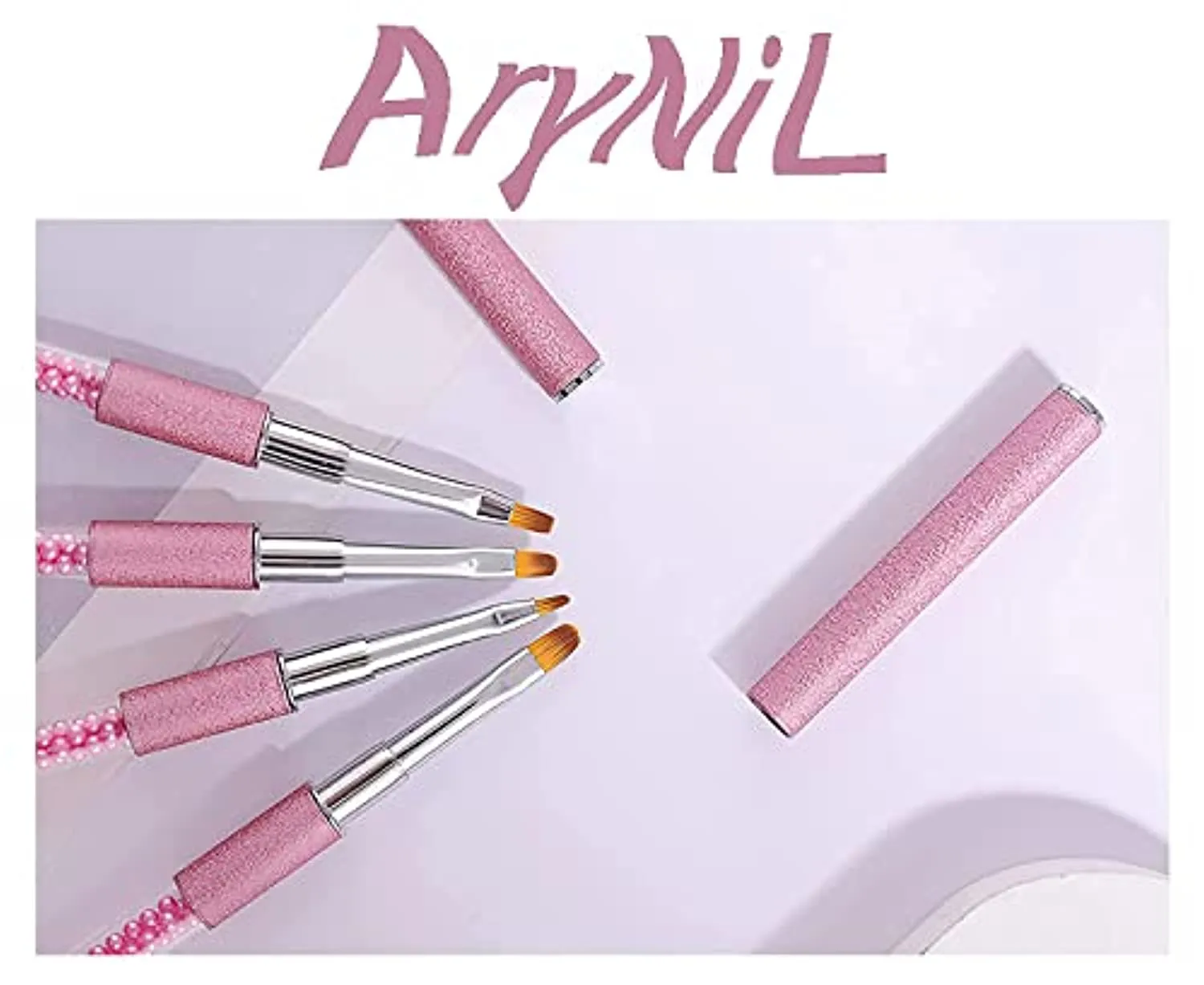 Nail Art Brushes Set - 10PCS Kolinsky Sable Hair Professional Nail Design Brushes Set with Nail Liner Brush, Nail Entension Gel Nail Brushes and Nail Painting Brush for Gel Nail Design Nail Art Tools