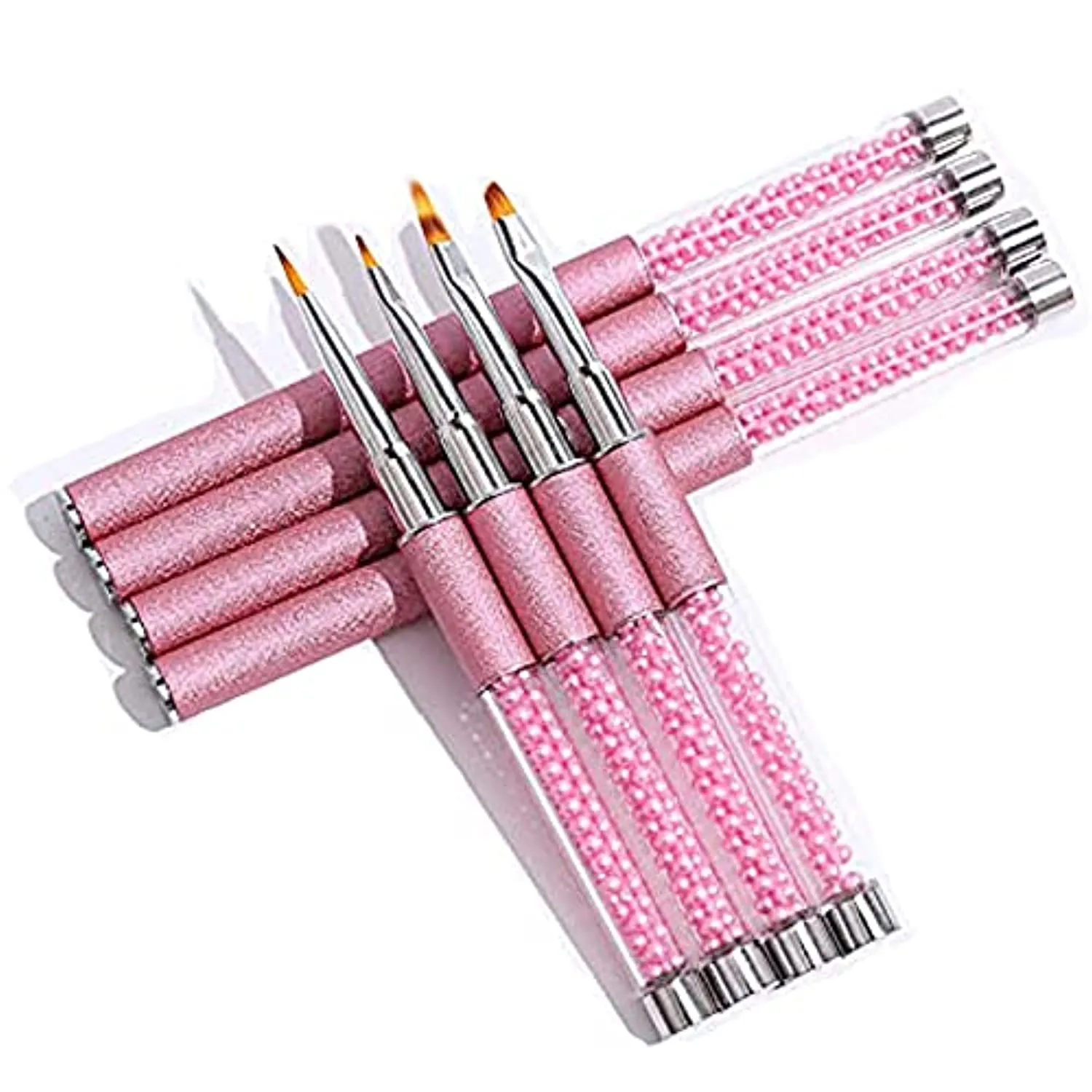 Nail Art Brushes Set - 10PCS Kolinsky Sable Hair Professional Nail Design Brushes Set with Nail Liner Brush, Nail Entension Gel Nail Brushes and Nail Painting Brush for Gel Nail Design Nail Art Tools