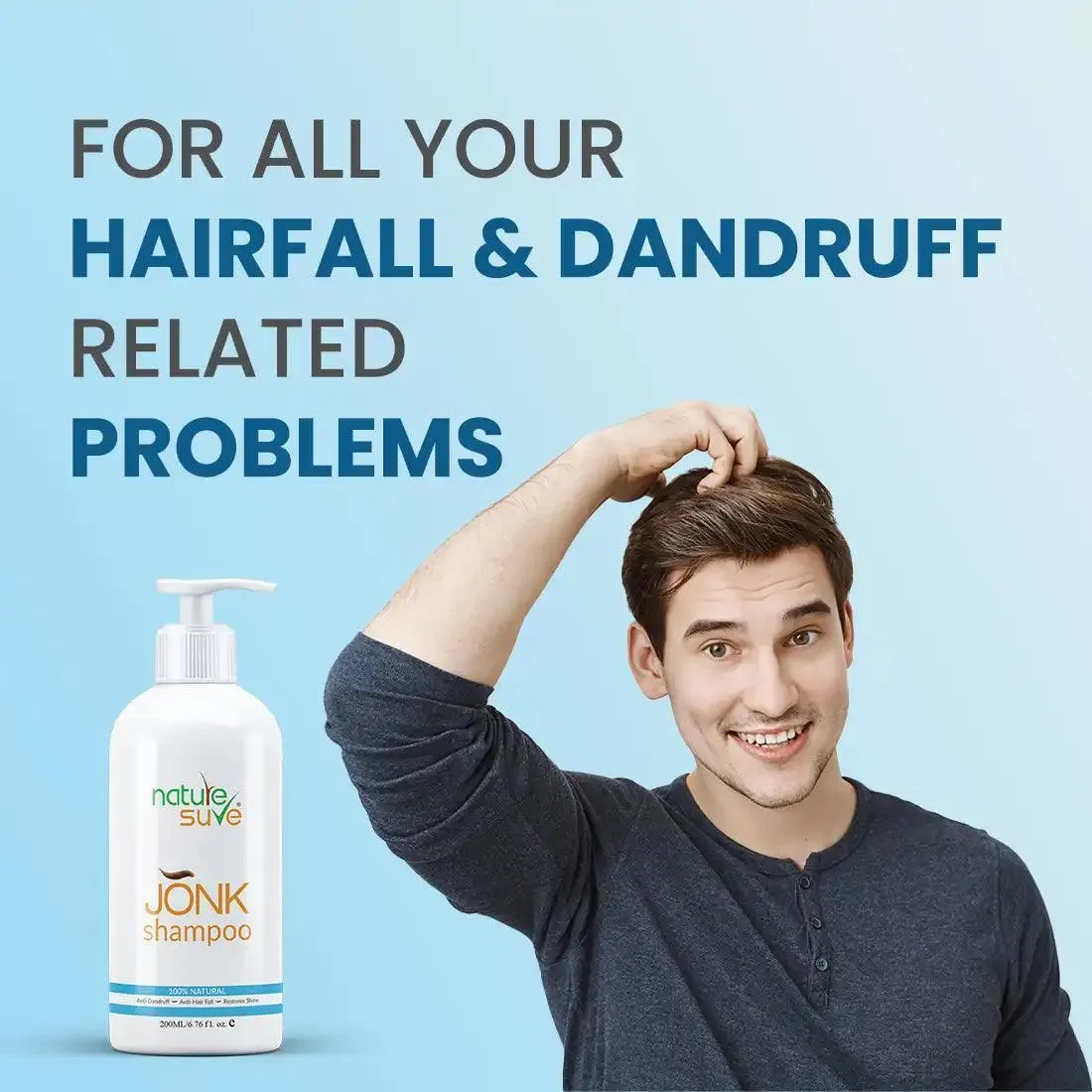 Nature Sure Combo - Jonk Tail 150ml and Jonk Shampoo 300ml - 1 Each