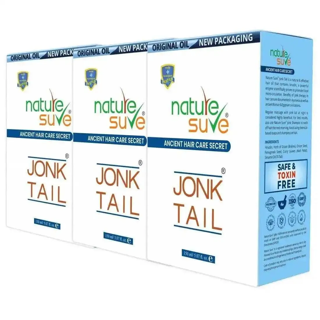 Nature Sure Jonk Tail Hair Oil for Men and Women - 150 ml