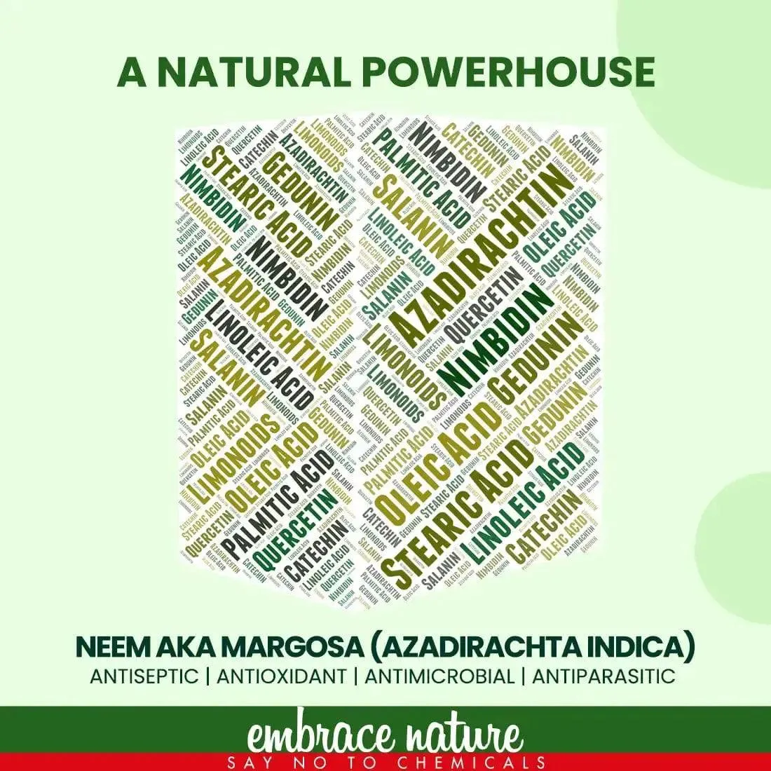 Nature Sure Neem Leaf Powder 200g with Rose Water 50ml