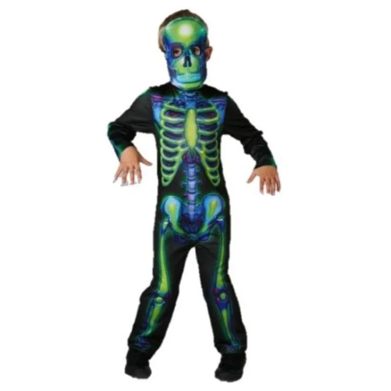 Neon Skeleton Costume Size L