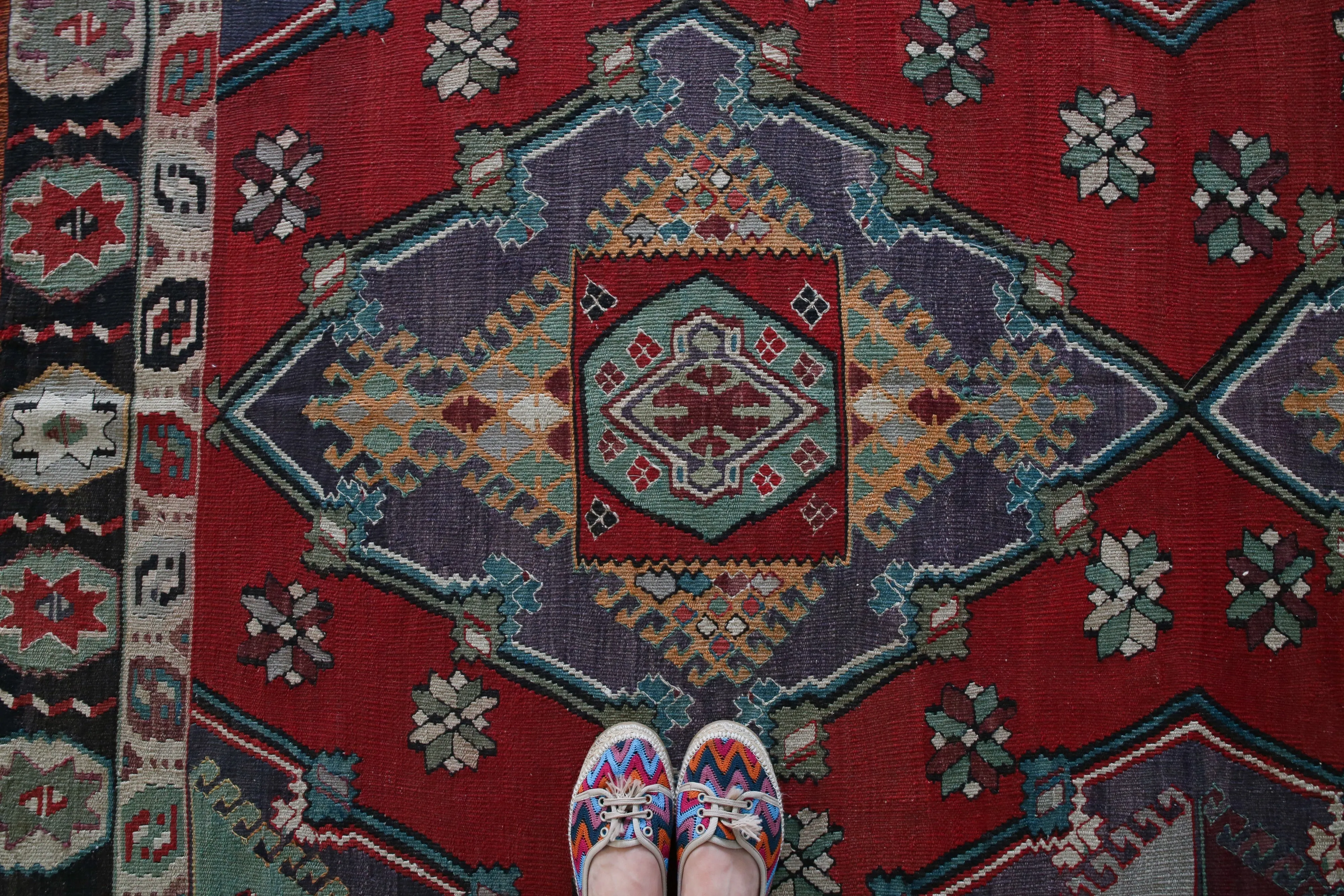 Old Adana Yörük Kilim 7xftx10.2ft