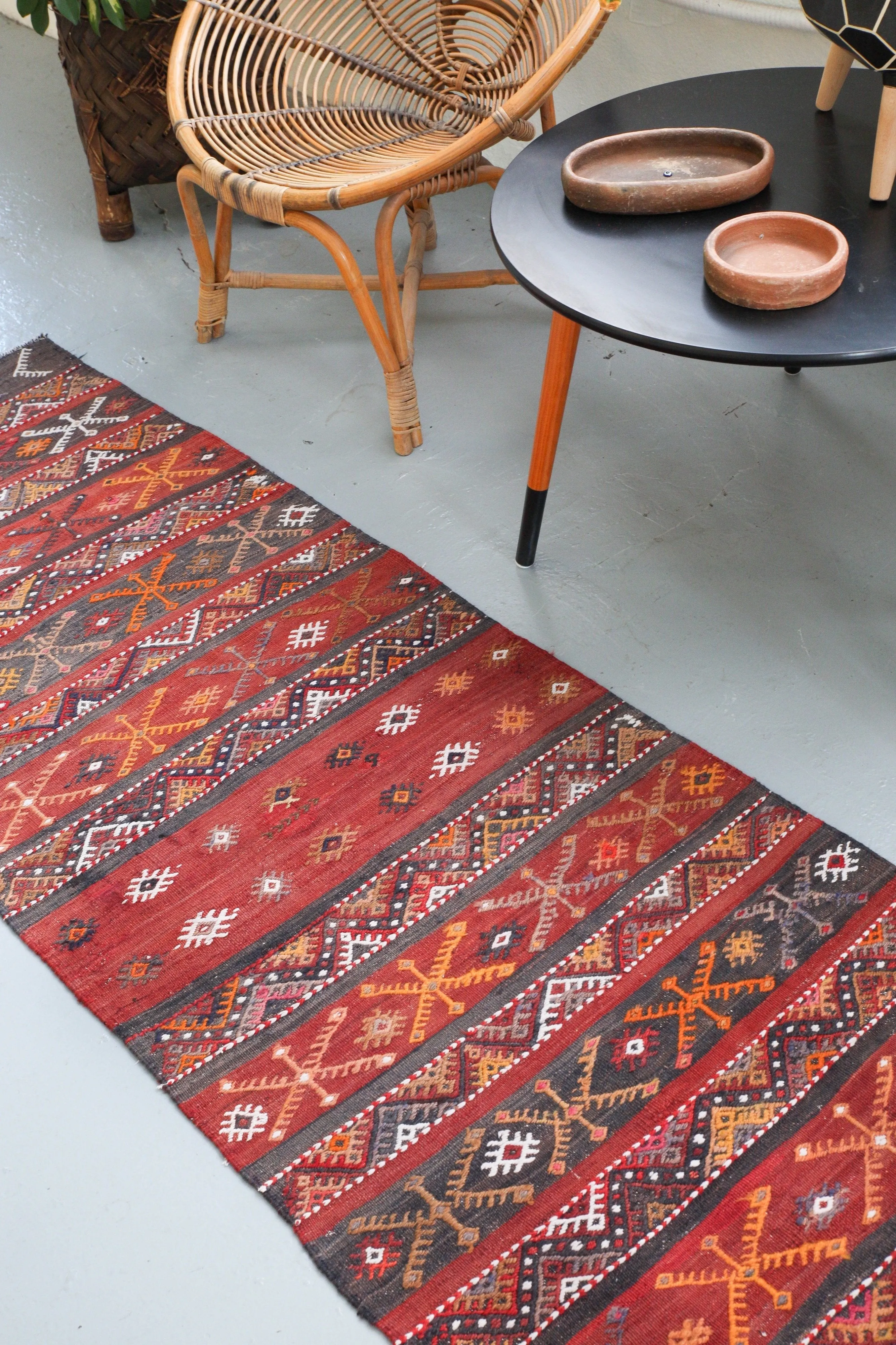 Old Anatolian kilim runner
