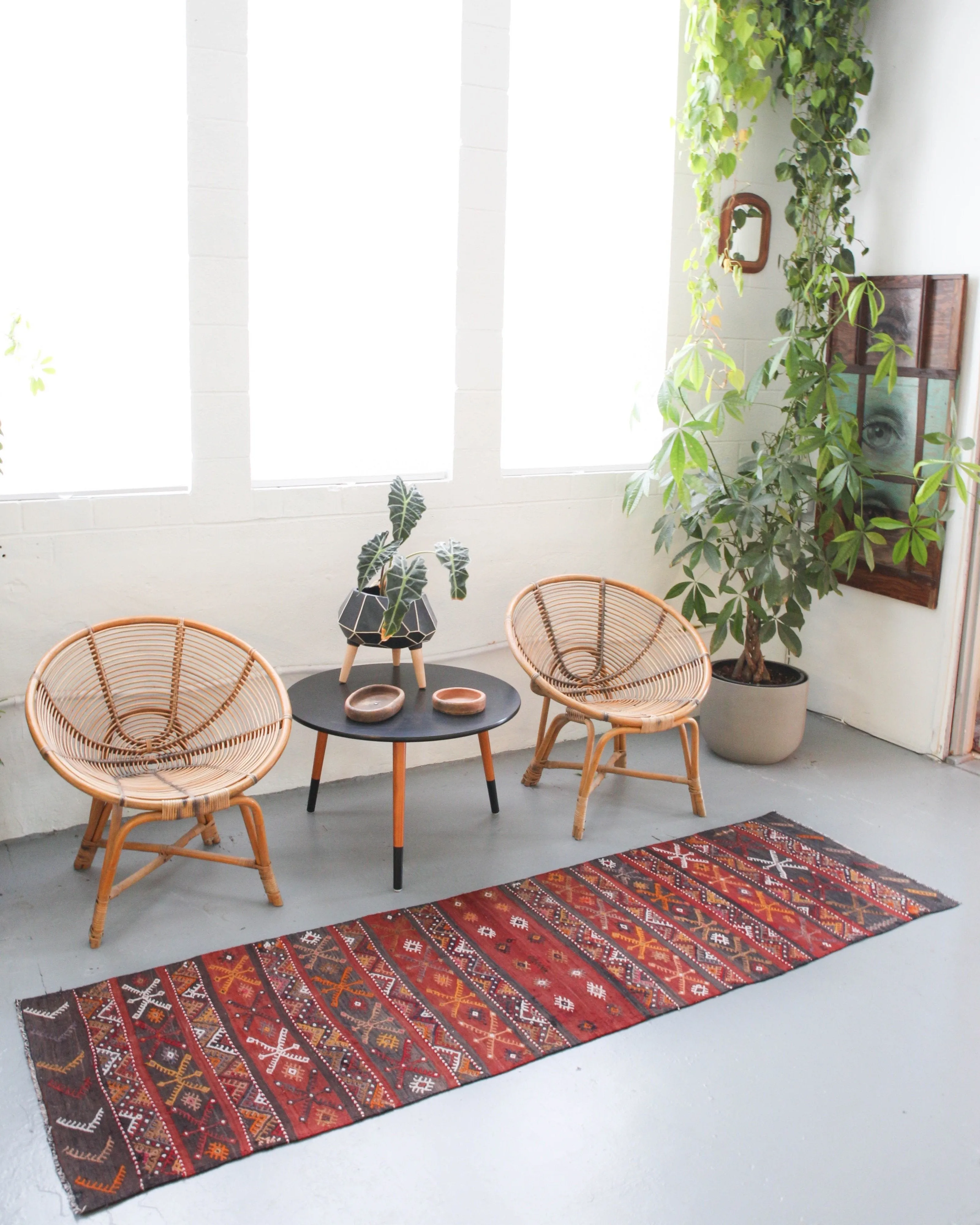 Old Anatolian kilim runner