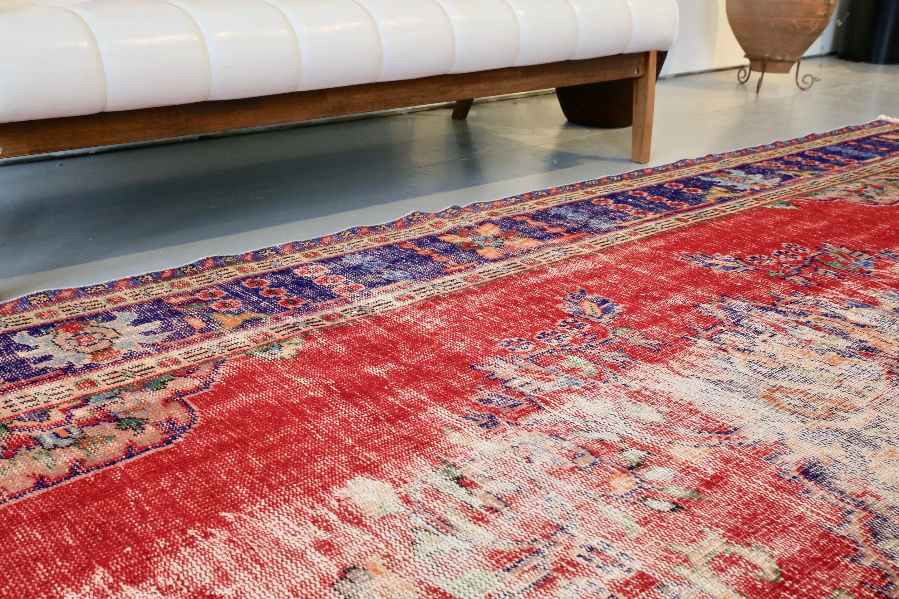 Old Demirci Oushak Rug 7.8ftx10.9ft