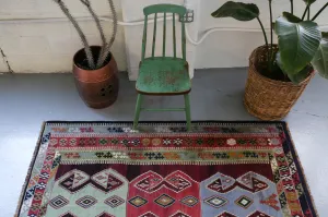 Old Konya Obruk Kilim 4.9ftx6.3ft