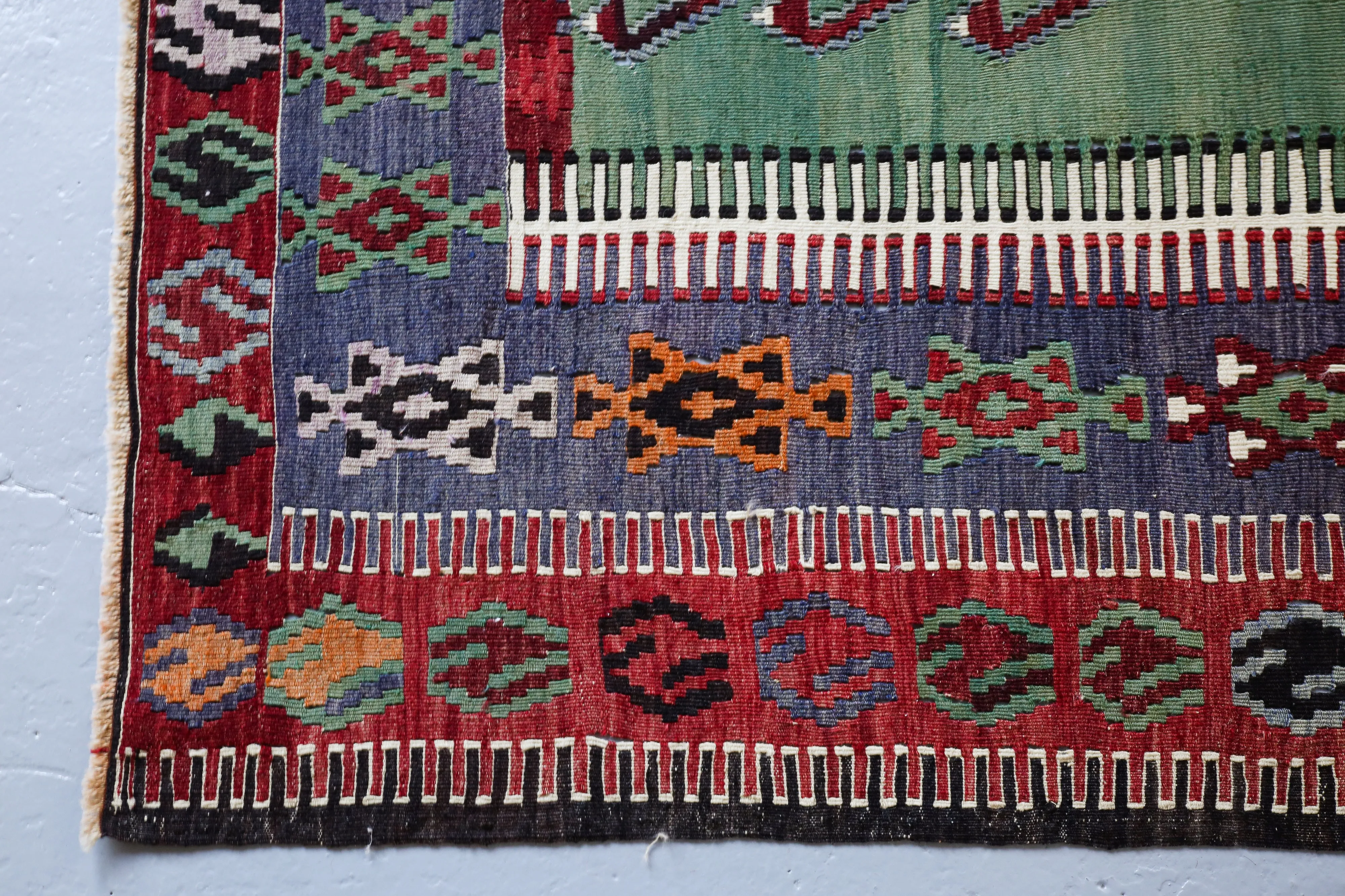 Old Konya Obruk Kilim 5ftx6.8ft